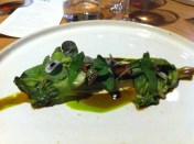 My least favourite lamb with wild garlic, salad leaves and sheep yogurt 