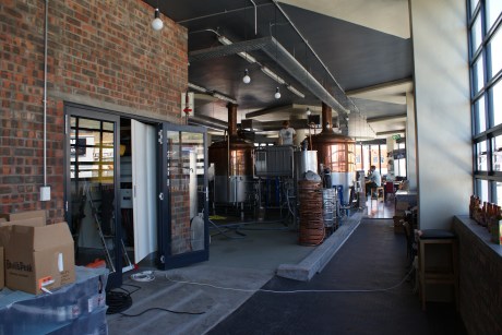 Craft brewing, hand bottled and all at the back of a spacious bar and restaurant