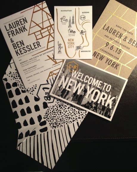 The set of cards for the wedding